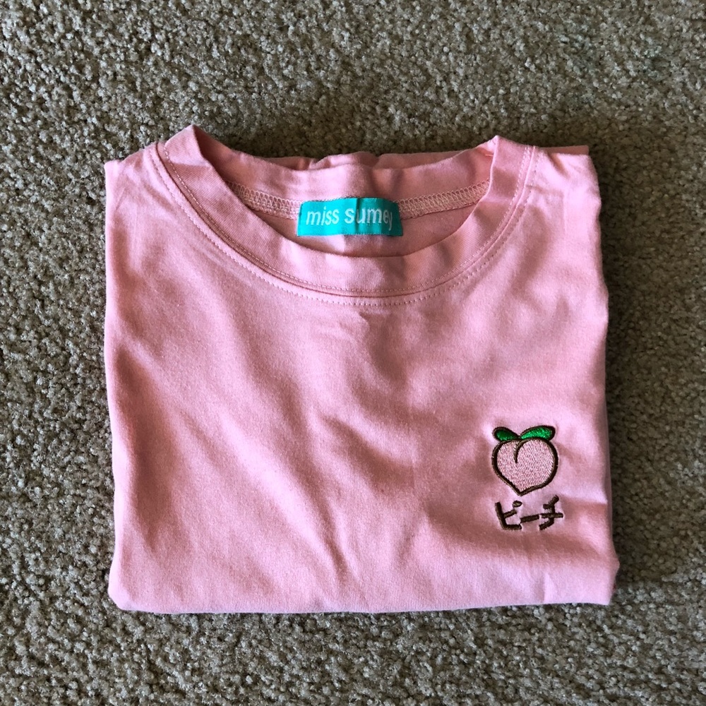 Peach Emoji Pink T-shirt